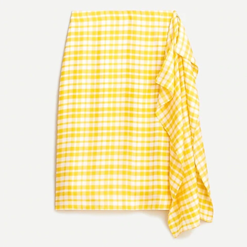 Ruffle skirt in silk twill